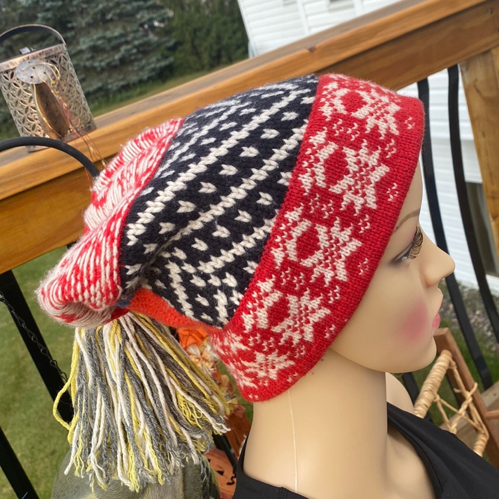 Burberry Unisex Cashmere/Wool SLOUCHY, “Patchwork” Knit Beanie! Like Brand NEW🔥